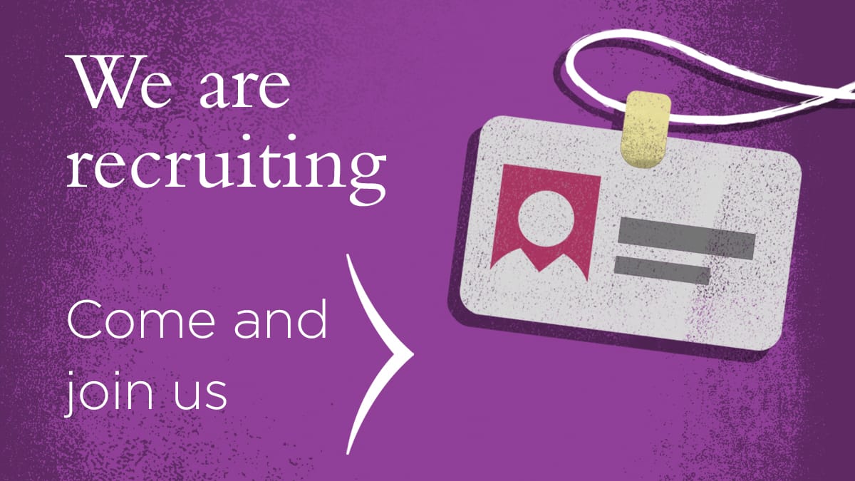 We are recruiting. Come and join us.